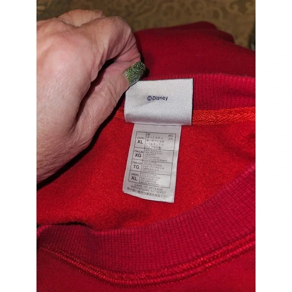 Disneyland Resort 50th Anniversary Red Sweatshirt Mickey Friends XL Embroidered - Picture 7 of 8